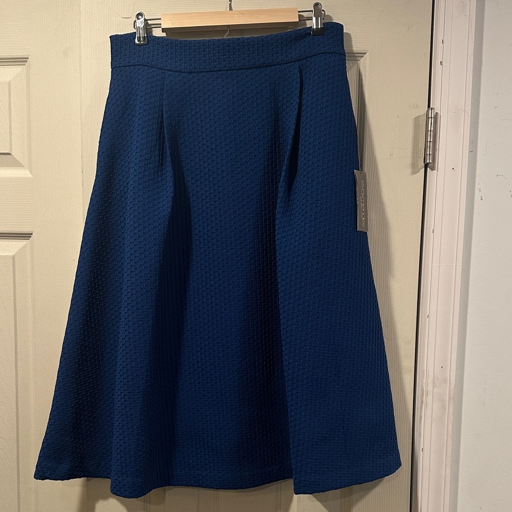New York & Company Eva Mendes Royal Blue A-Line Skirt